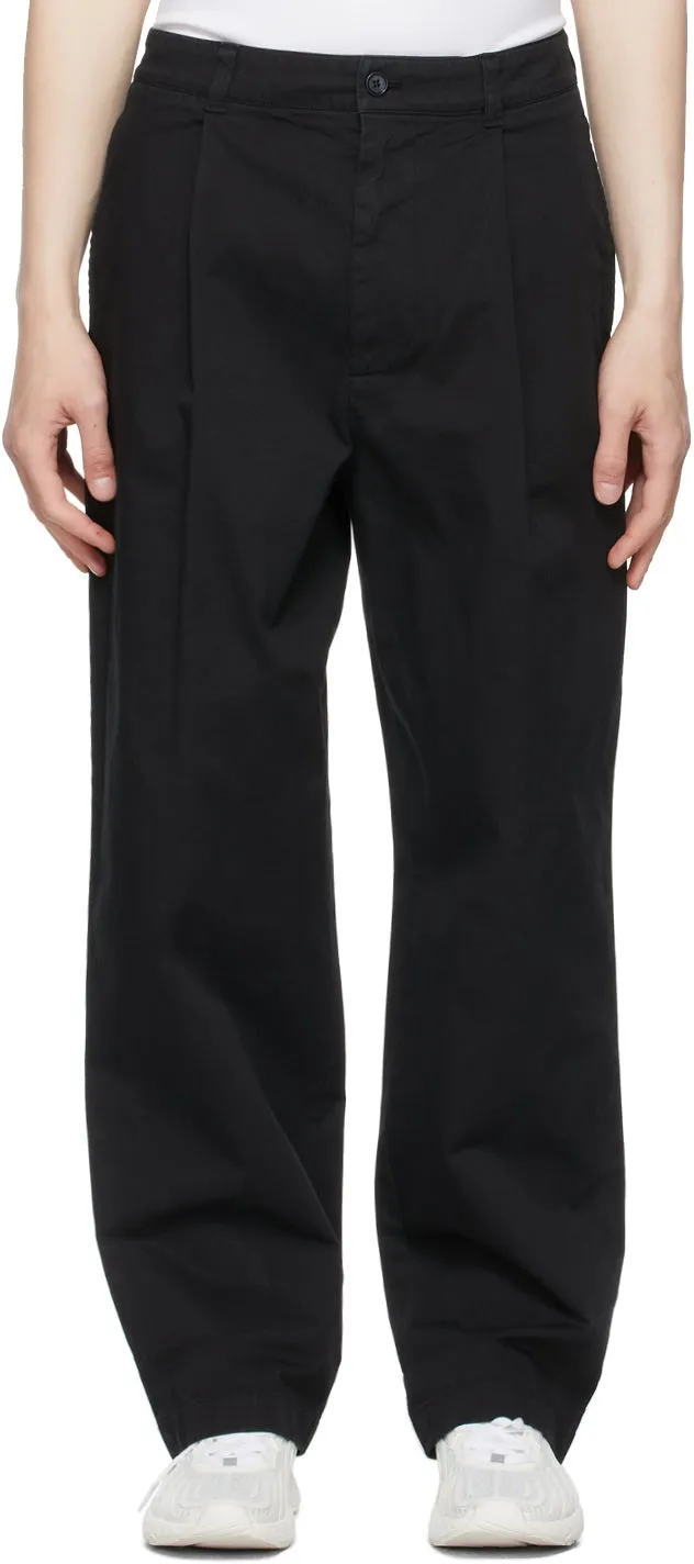 Acne Studios Black Wide-Leg Trousers