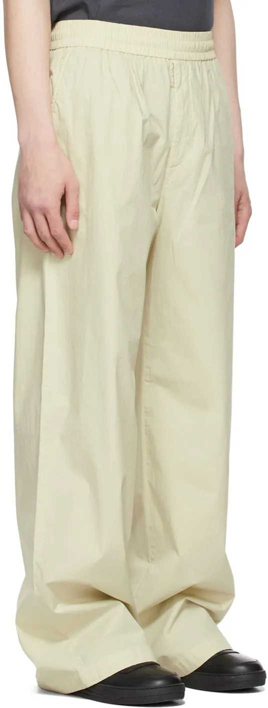 Acne Studios Green Fluid Trousers