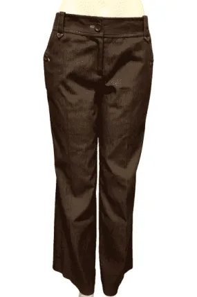 Ann Taylor Loft women's brown, wide leg, pinstripe slacks, pants size 4