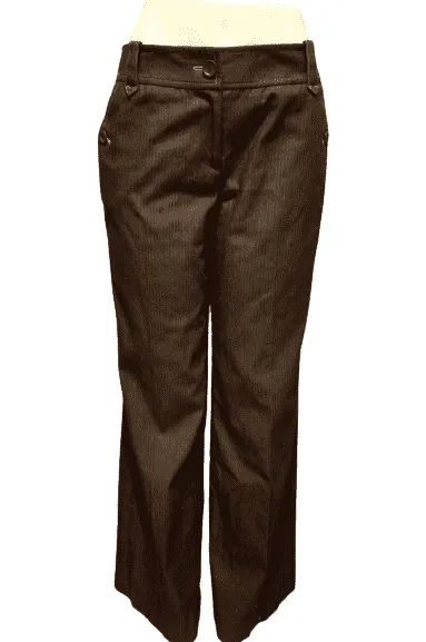 Ann Taylor Loft women's brown, wide leg, pinstripe slacks, pants size 4