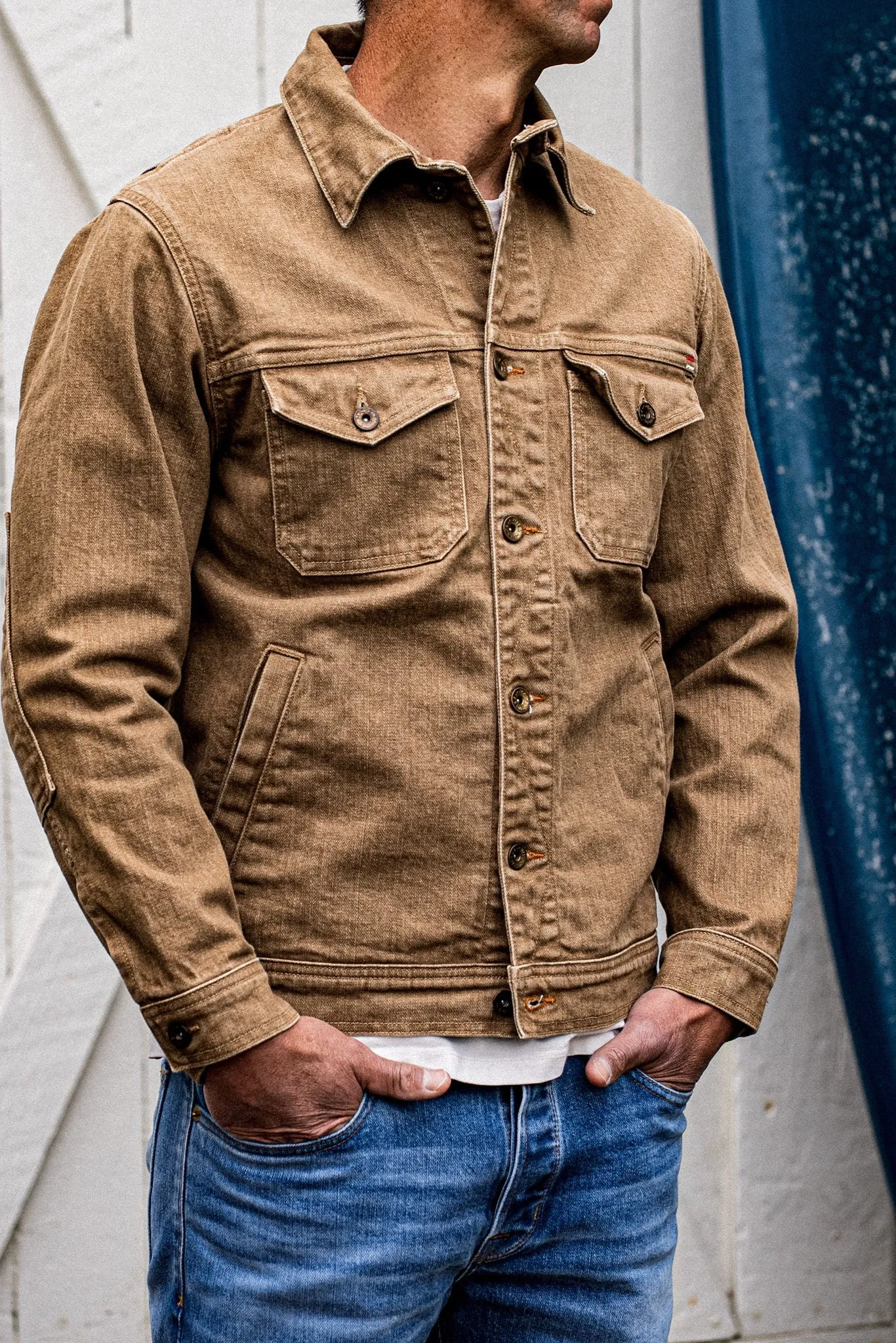 Artcher Jacket | 14oz Broken Twill Denim Wheat