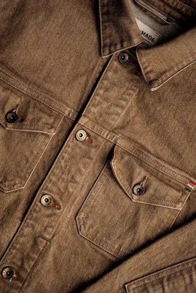 Artcher Jacket | 14oz Broken Twill Denim Wheat