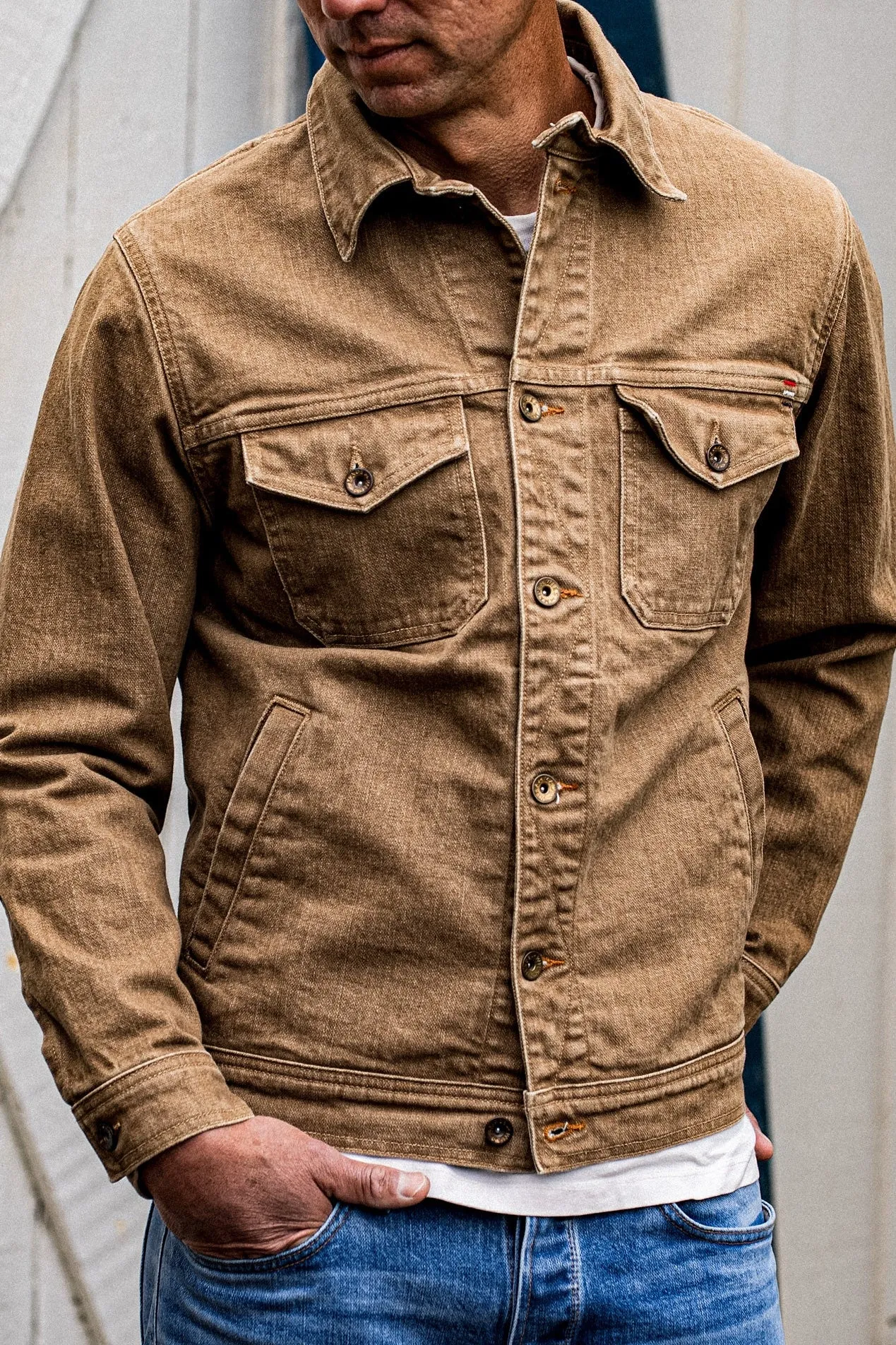 Artcher Jacket | 14oz Broken Twill Denim Wheat