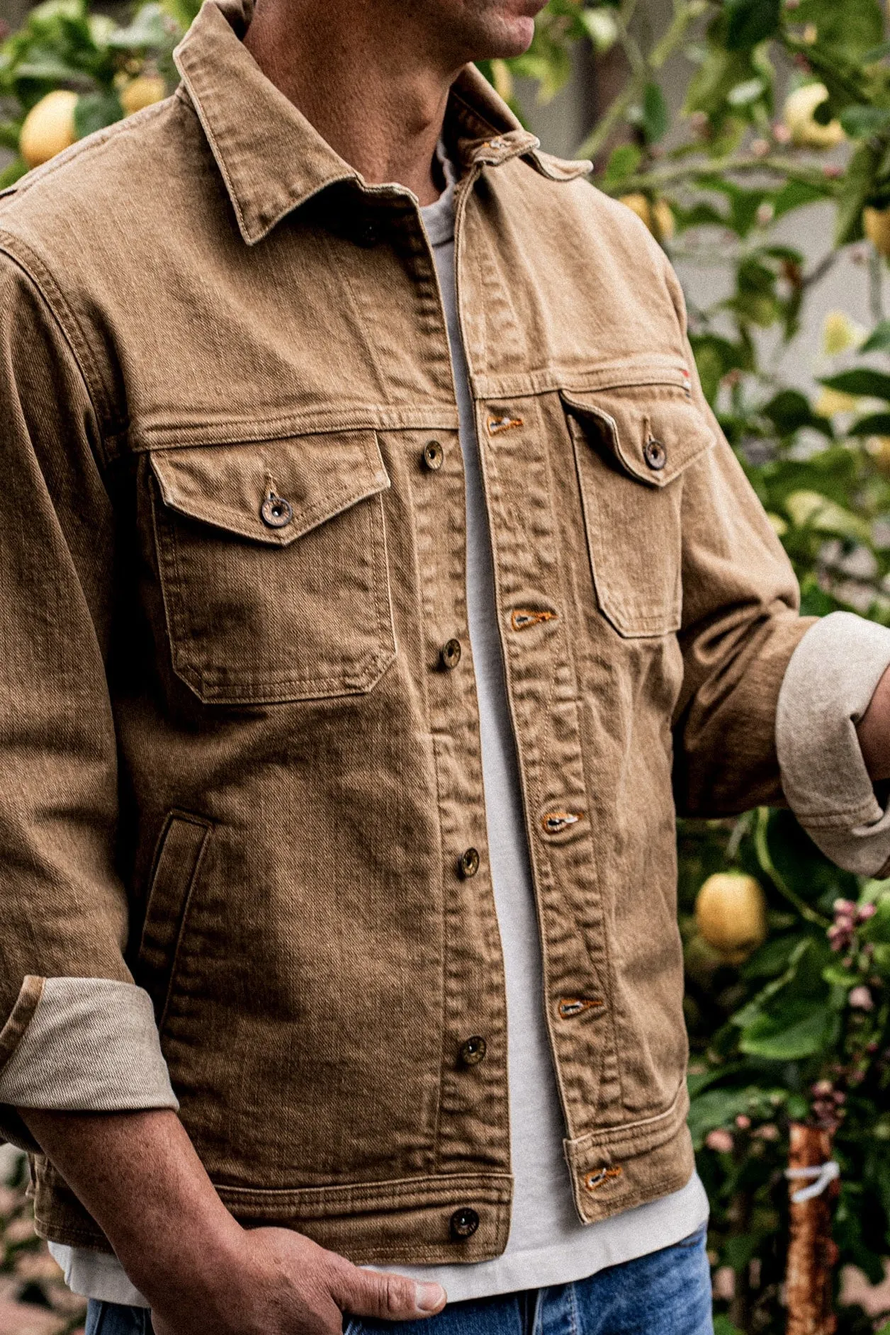 Artcher Jacket | 14oz Broken Twill Denim Wheat