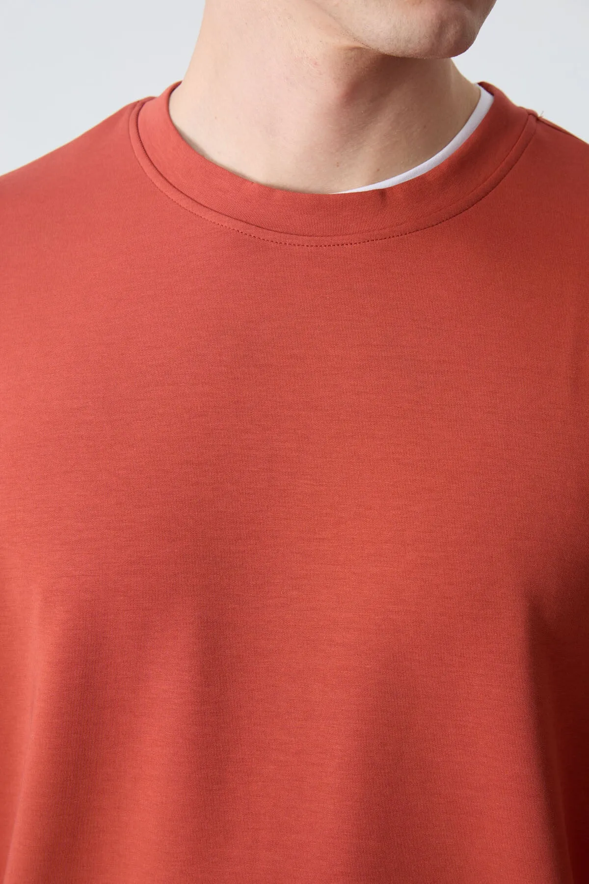 basic o yaka rahat form erkek sweatshirt - 88053
