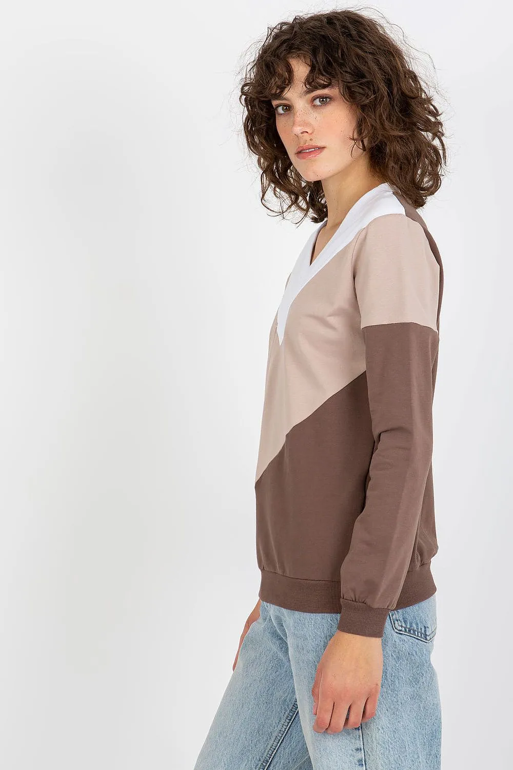 Chic Heart Neckline Cozy Sweatshirt