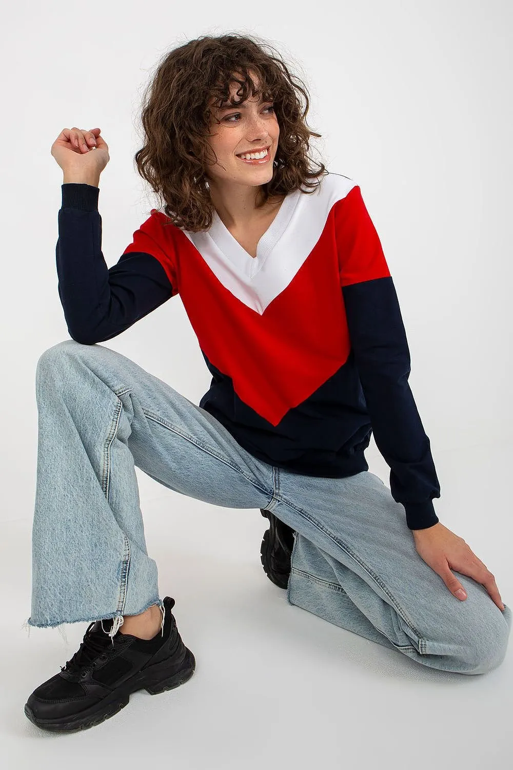 Chic Heart Neckline Cozy Sweatshirt