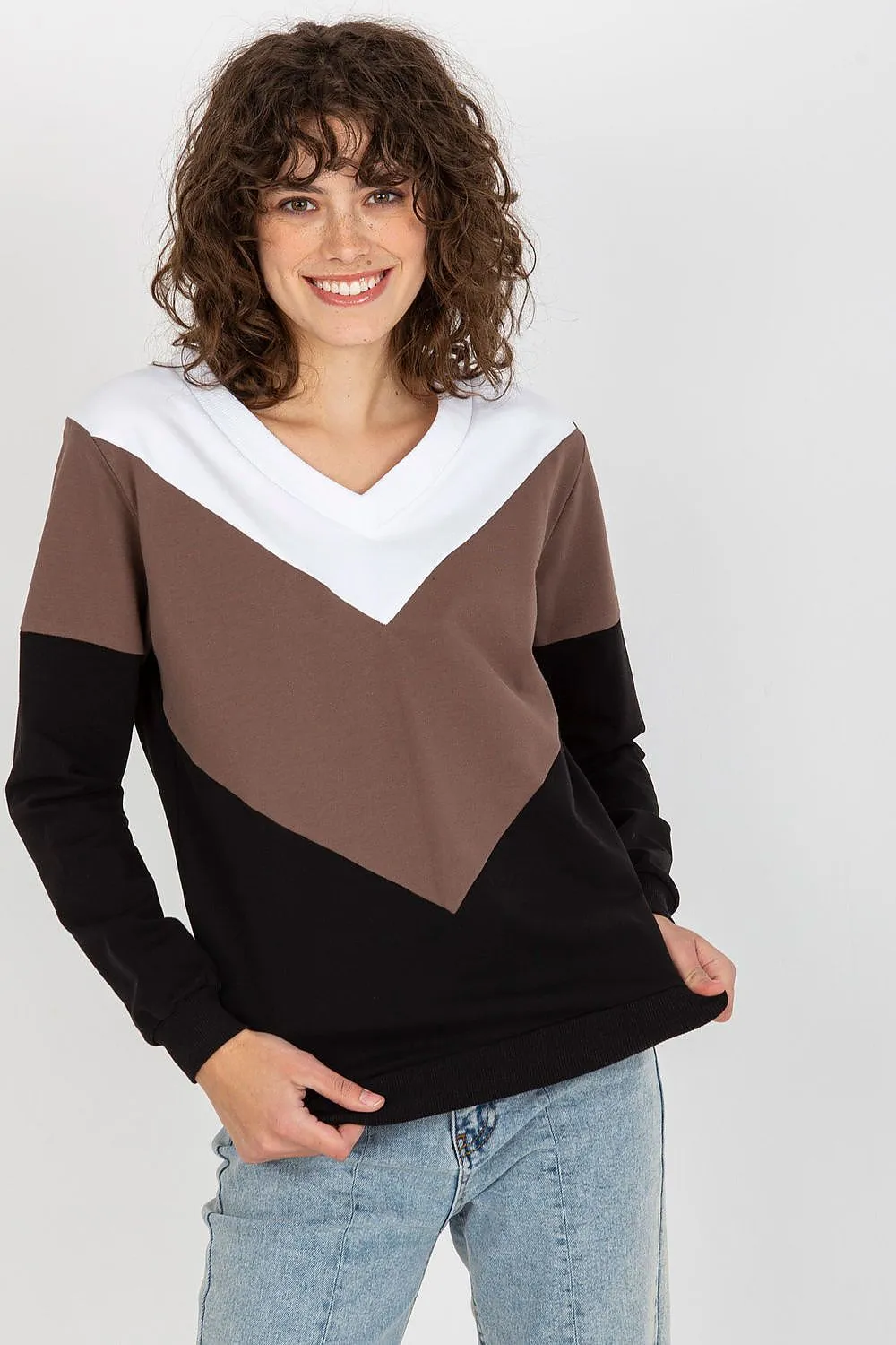 Chic Heart Neckline Cozy Sweatshirt