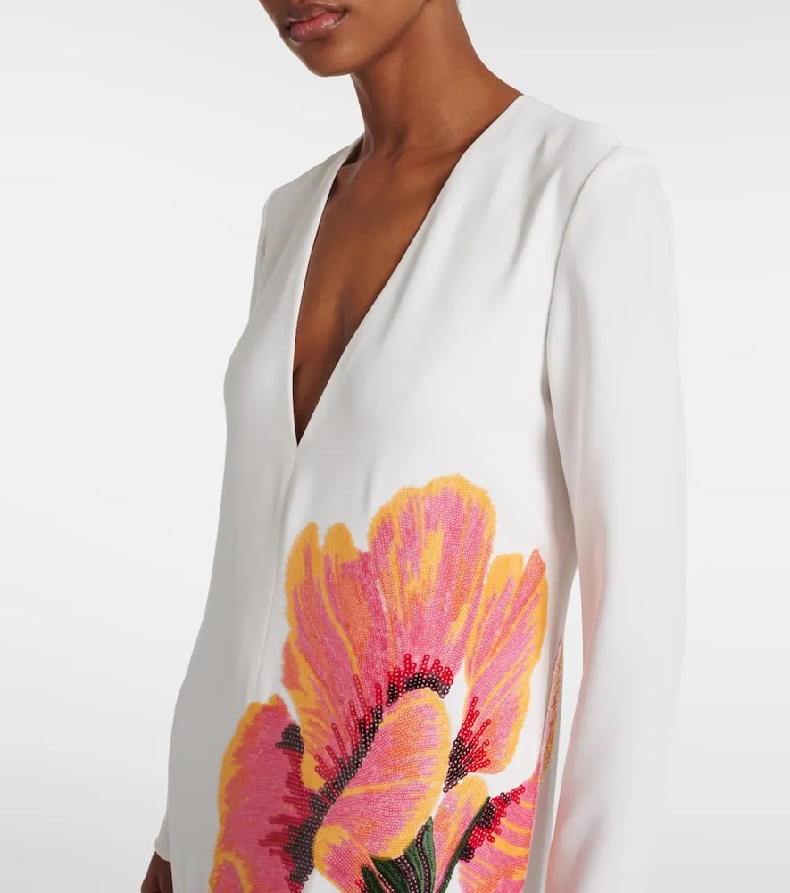 Costarellos Jennis floral sequined cr√É¬™pe maxi dress