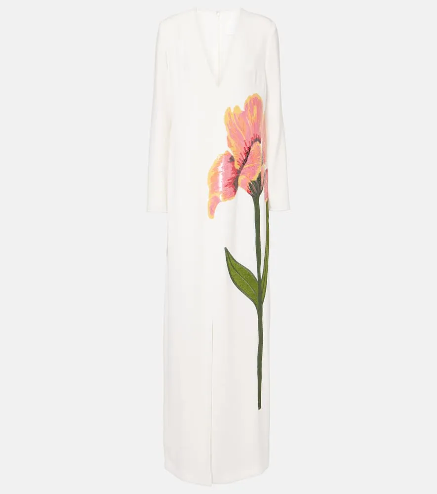 Costarellos Jennis floral sequined cr√É¬™pe maxi dress