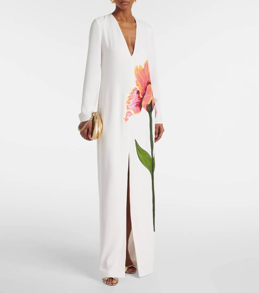 Costarellos Jennis floral sequined cr√É¬™pe maxi dress