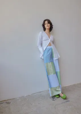Darcy Trousers - Blue Patchwork