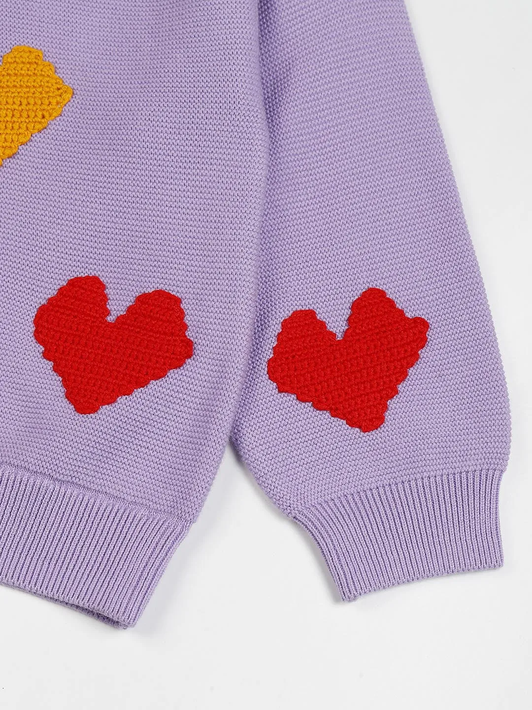 Digi Hearts Crochet Cotton Cardigan
