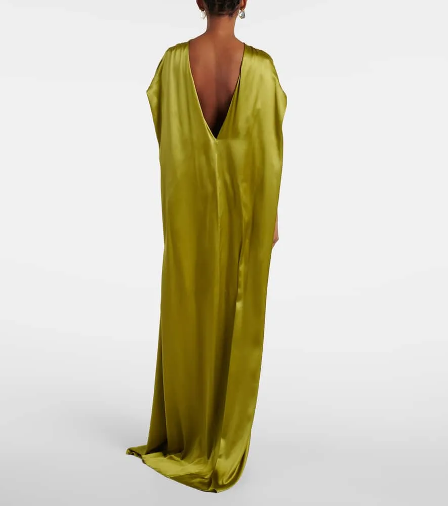 Dries Van Noten Silk-blend satin gown