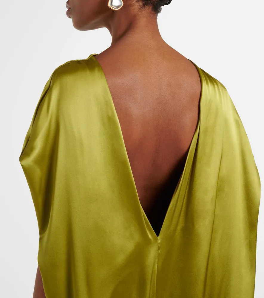 Dries Van Noten Silk-blend satin gown