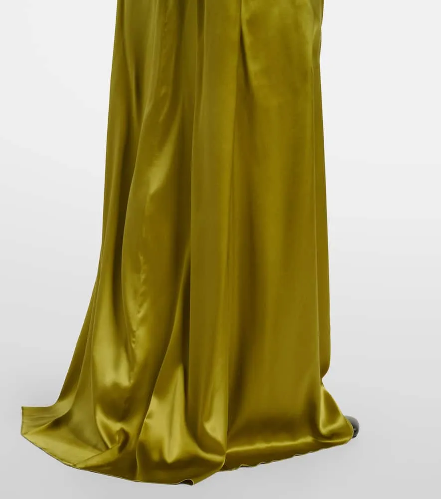 Dries Van Noten Silk-blend satin gown