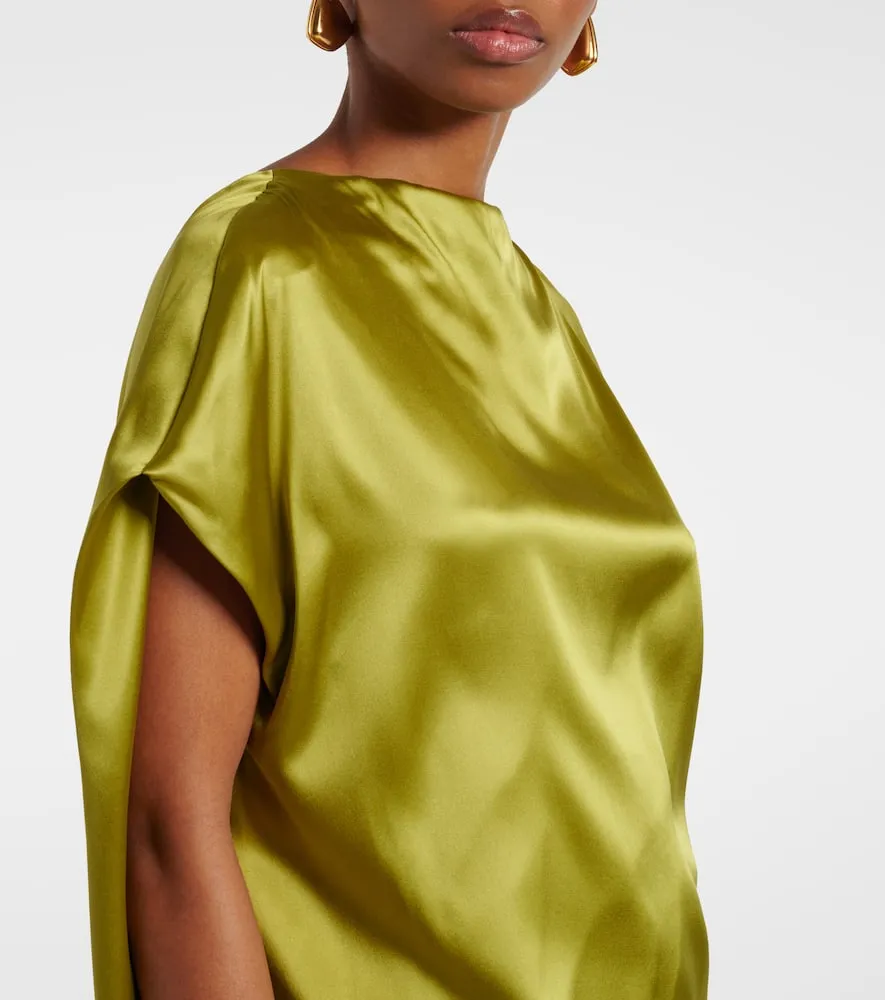Dries Van Noten Silk-blend satin gown