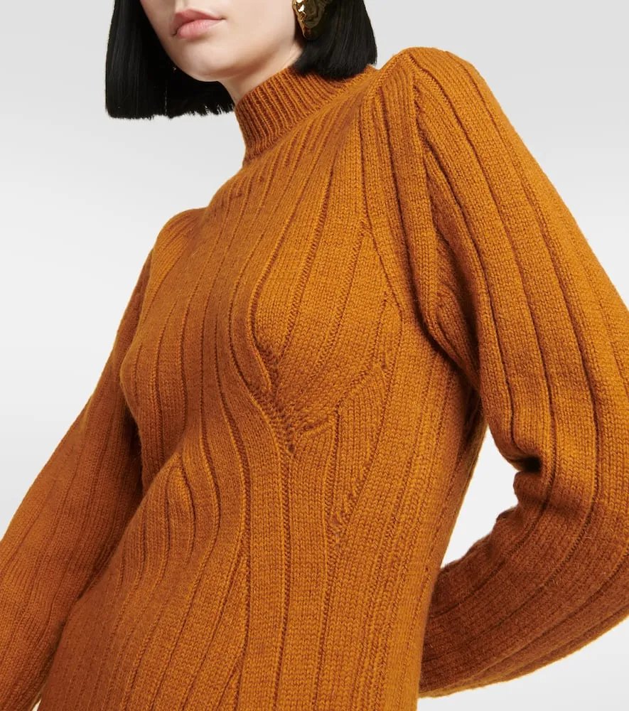Dries Van Noten Teagan cable-knit wool maxi dress