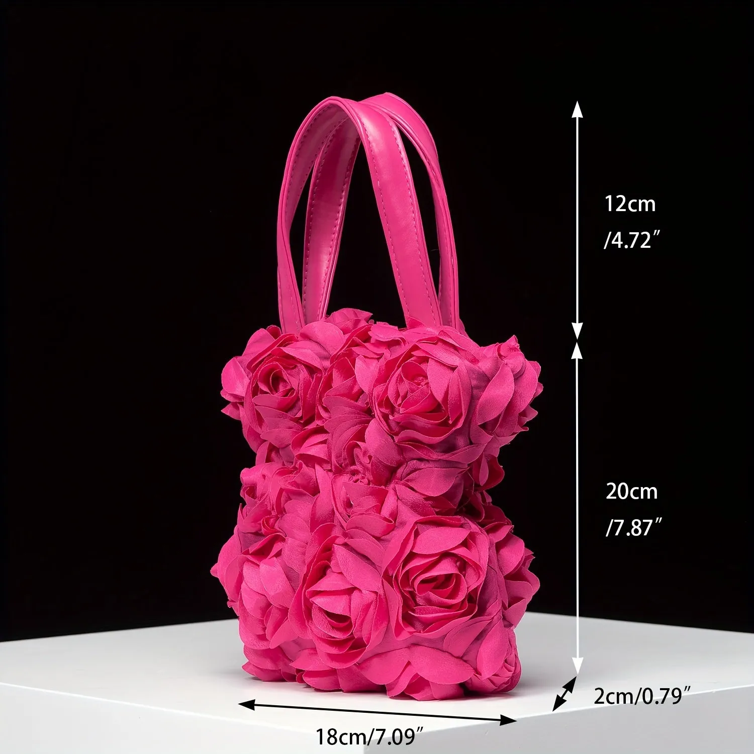 Elegant Rose Satchel Bag