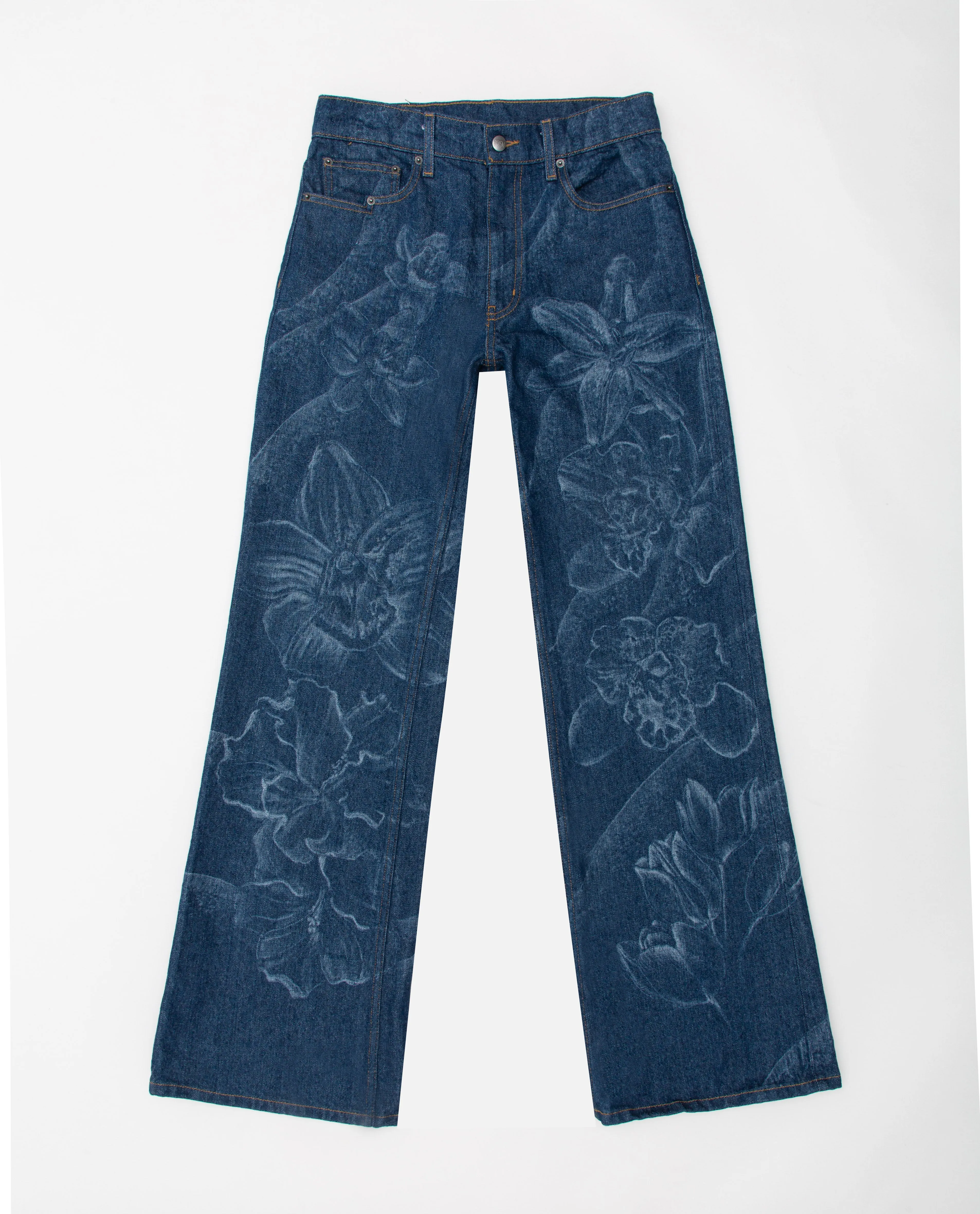 Etched Floral Jean