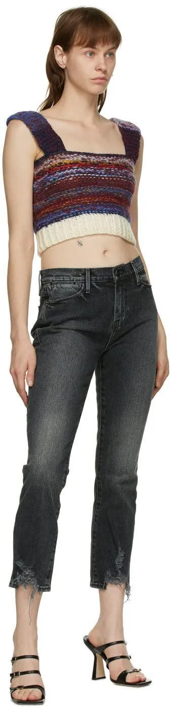 Frame Grey Washed 'Le High Straight' Jeans