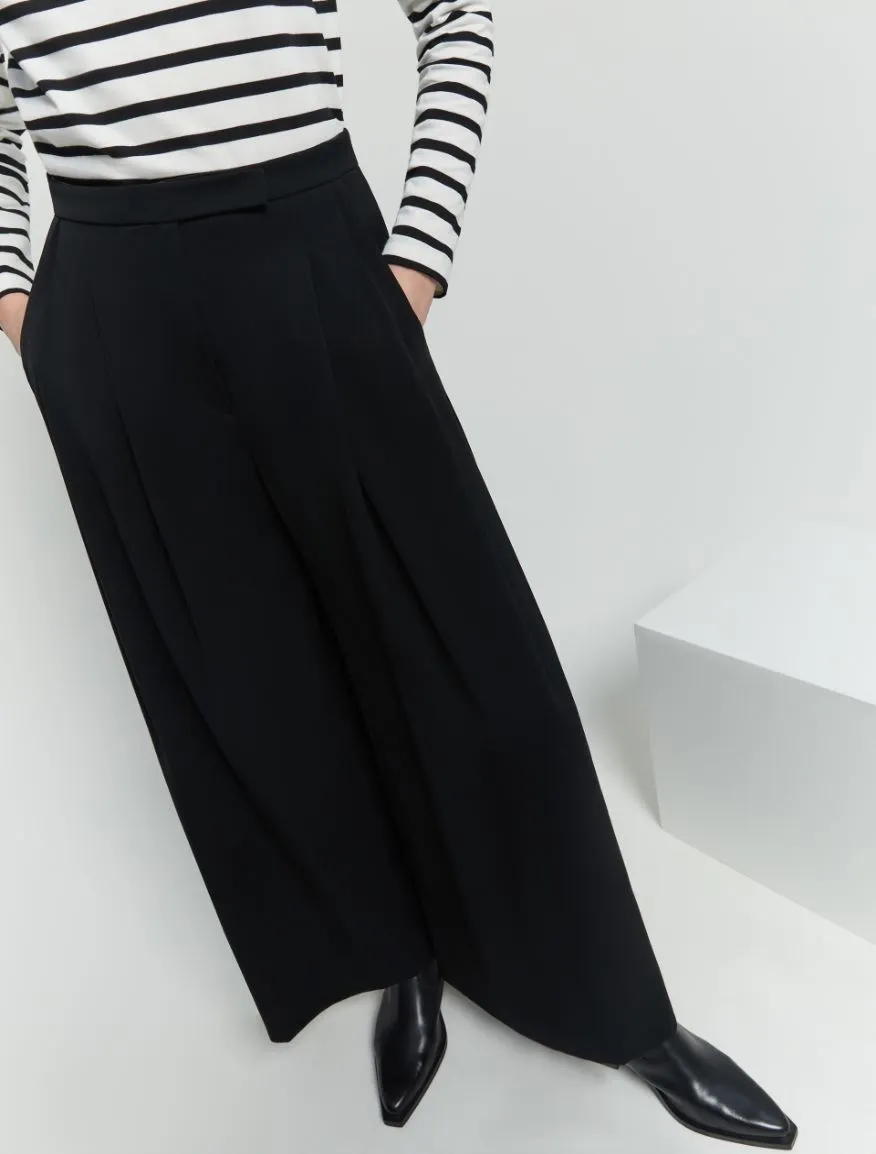 IBLUES Black Wide Trousers