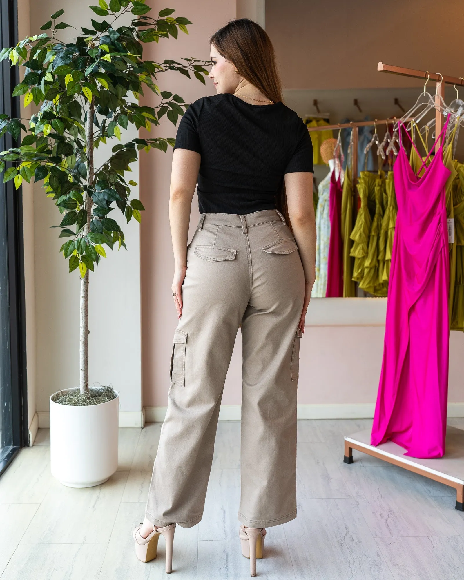 Jeans cargo wide leg