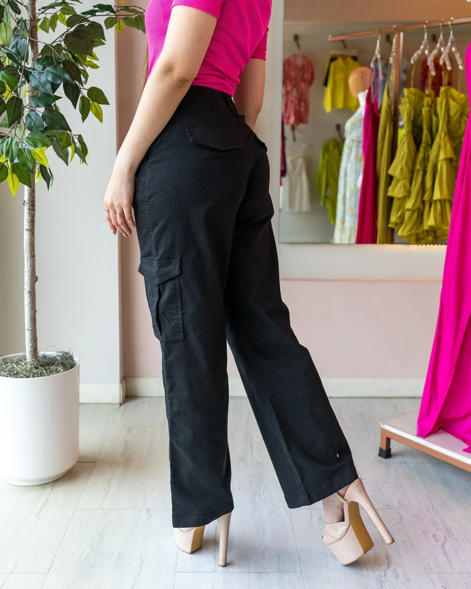 Jeans cargo wide leg