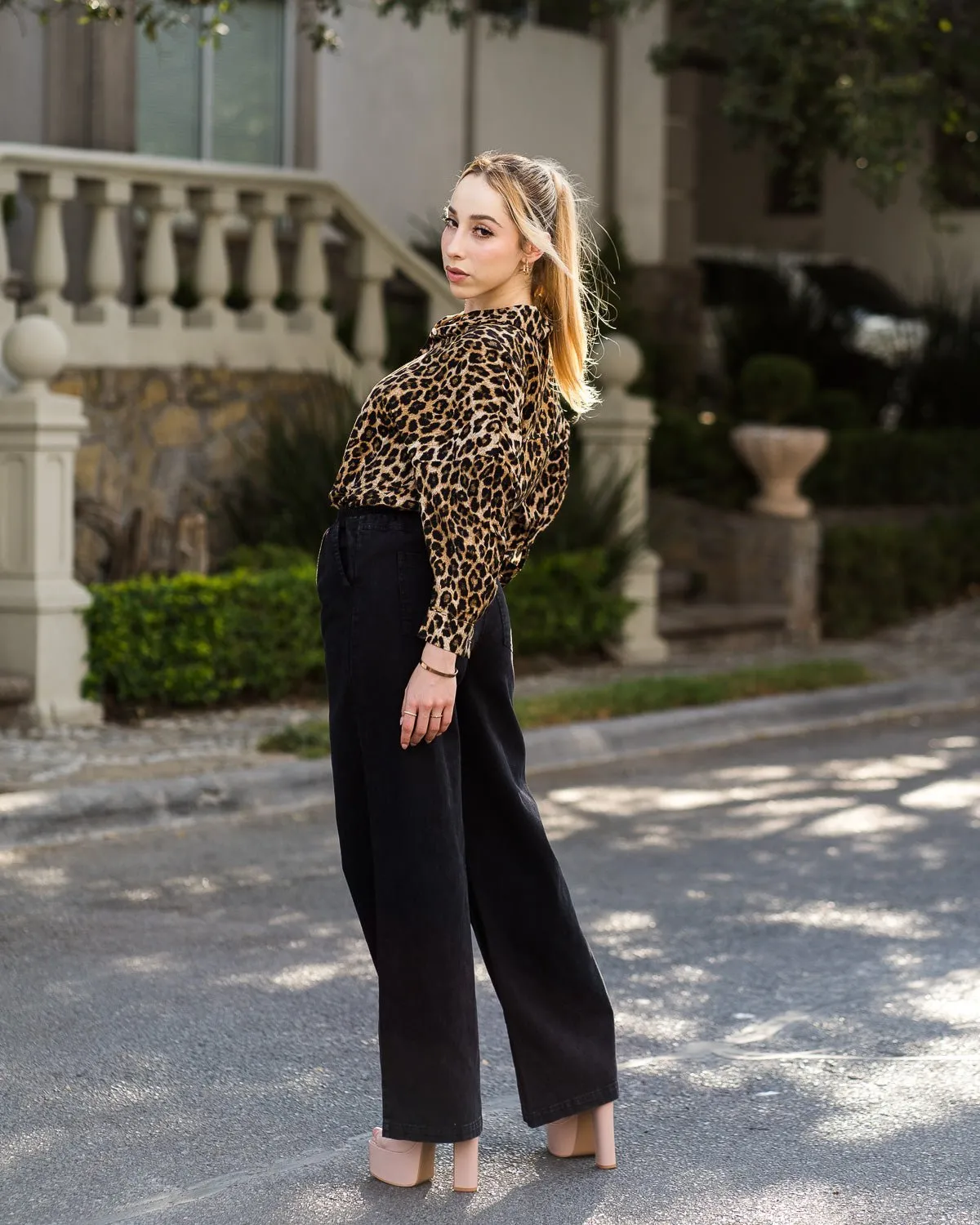 Jeans denim elsticos pierna ancha