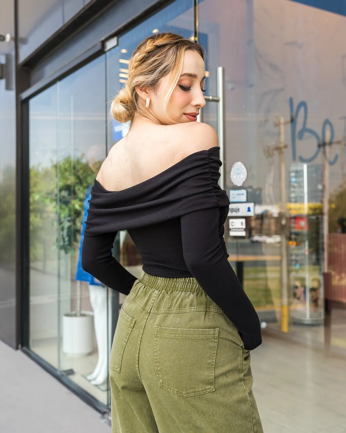 Jeans denim elsticos pierna ancha