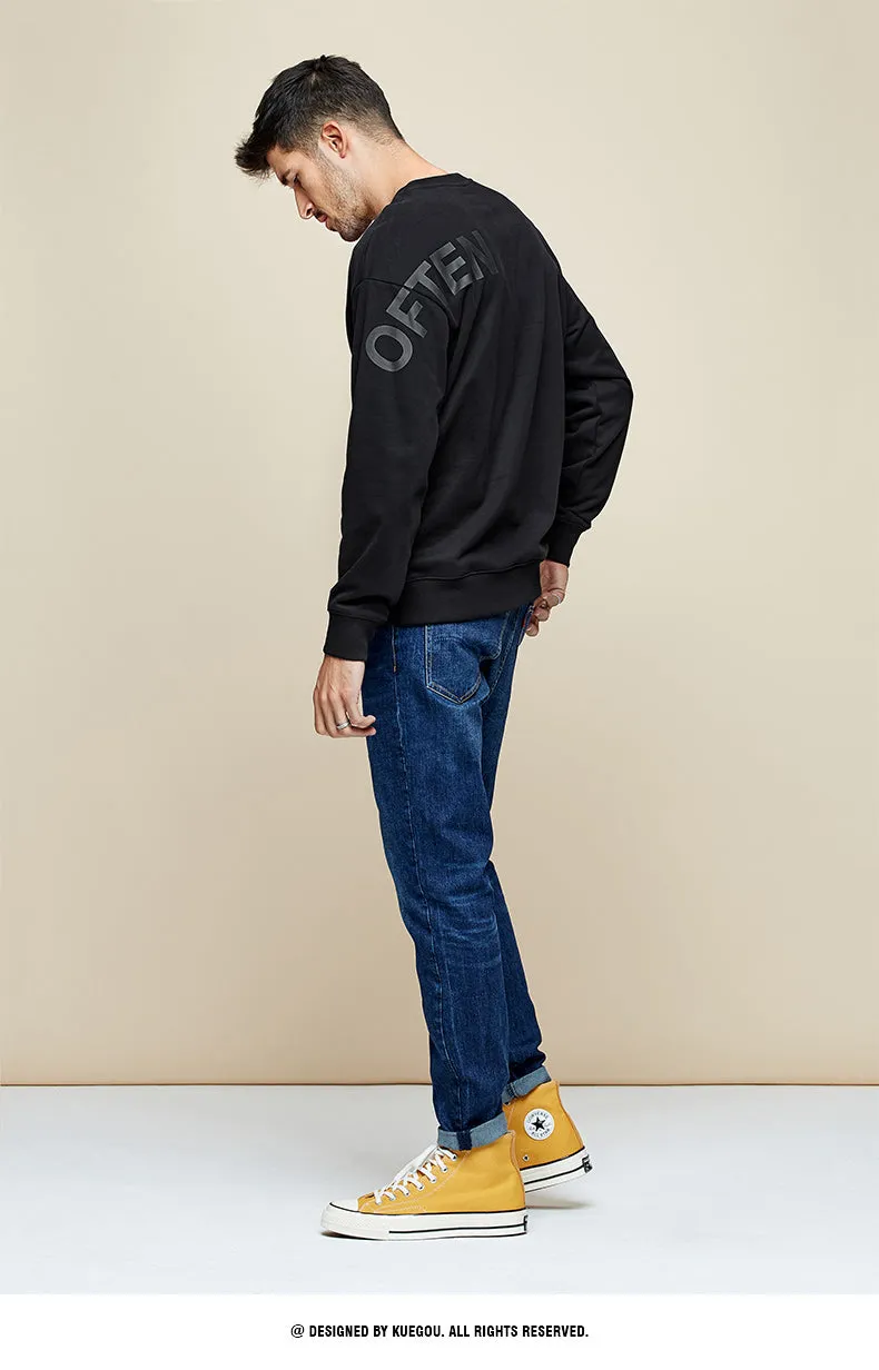 KUEGOU Denim Stylish Sweatshirt
