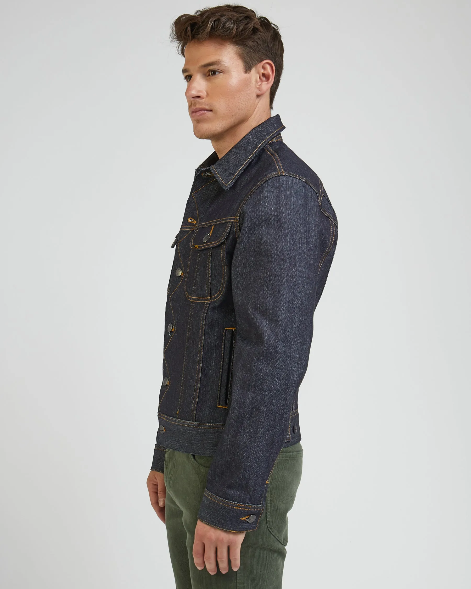Lee 101 15oz Recycled Selvedge Denim Rider Jacket - Dry