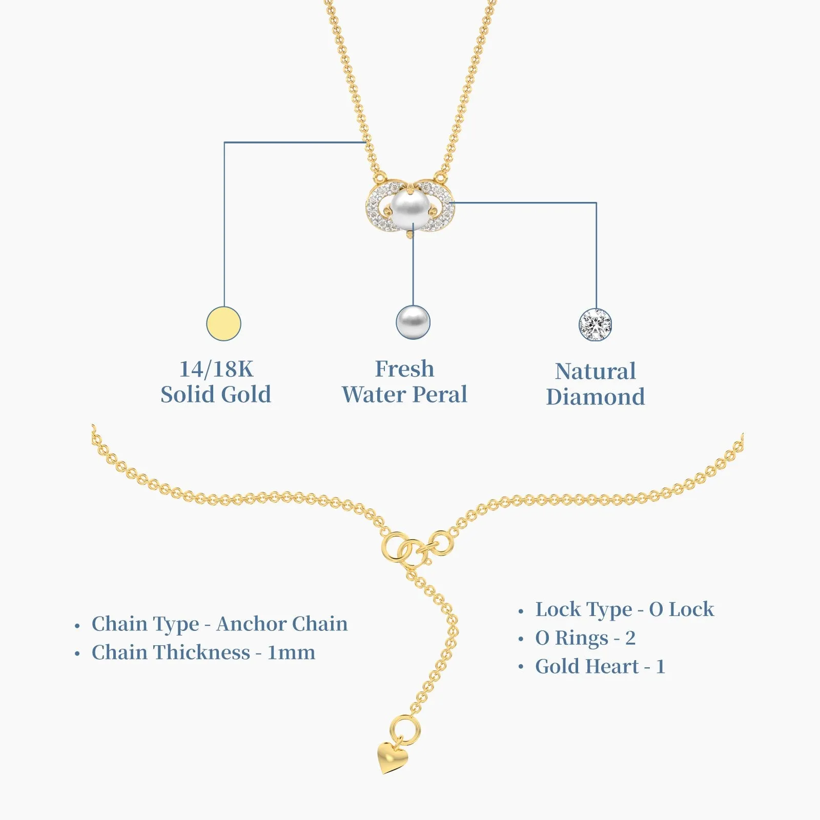 Little Pearl Diamond Necklace
