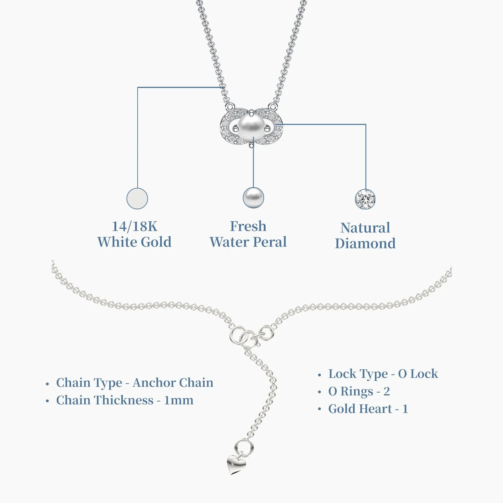 Little Pearl Diamond Necklace