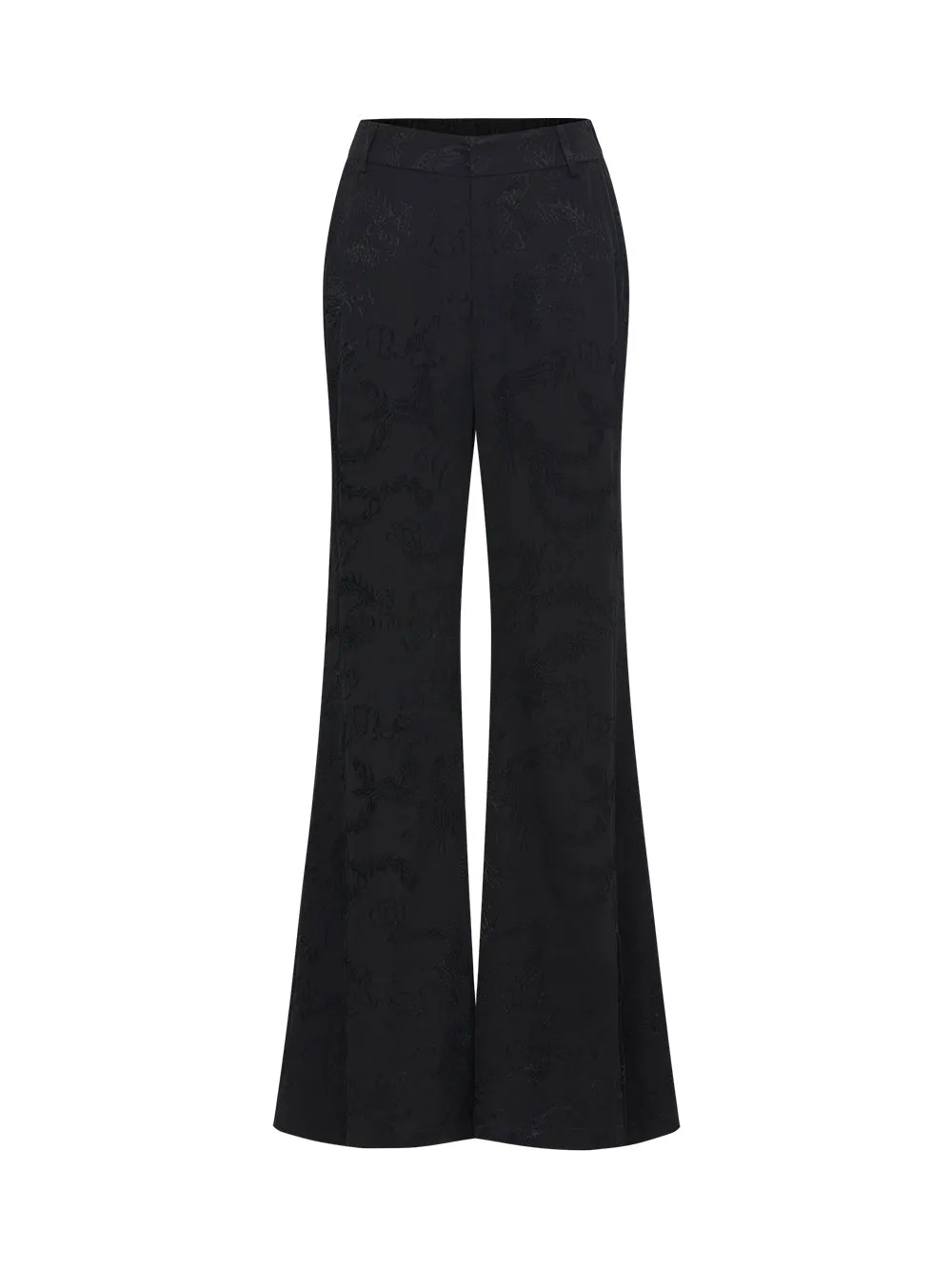MUKZIN Black Elegant Flared Pants