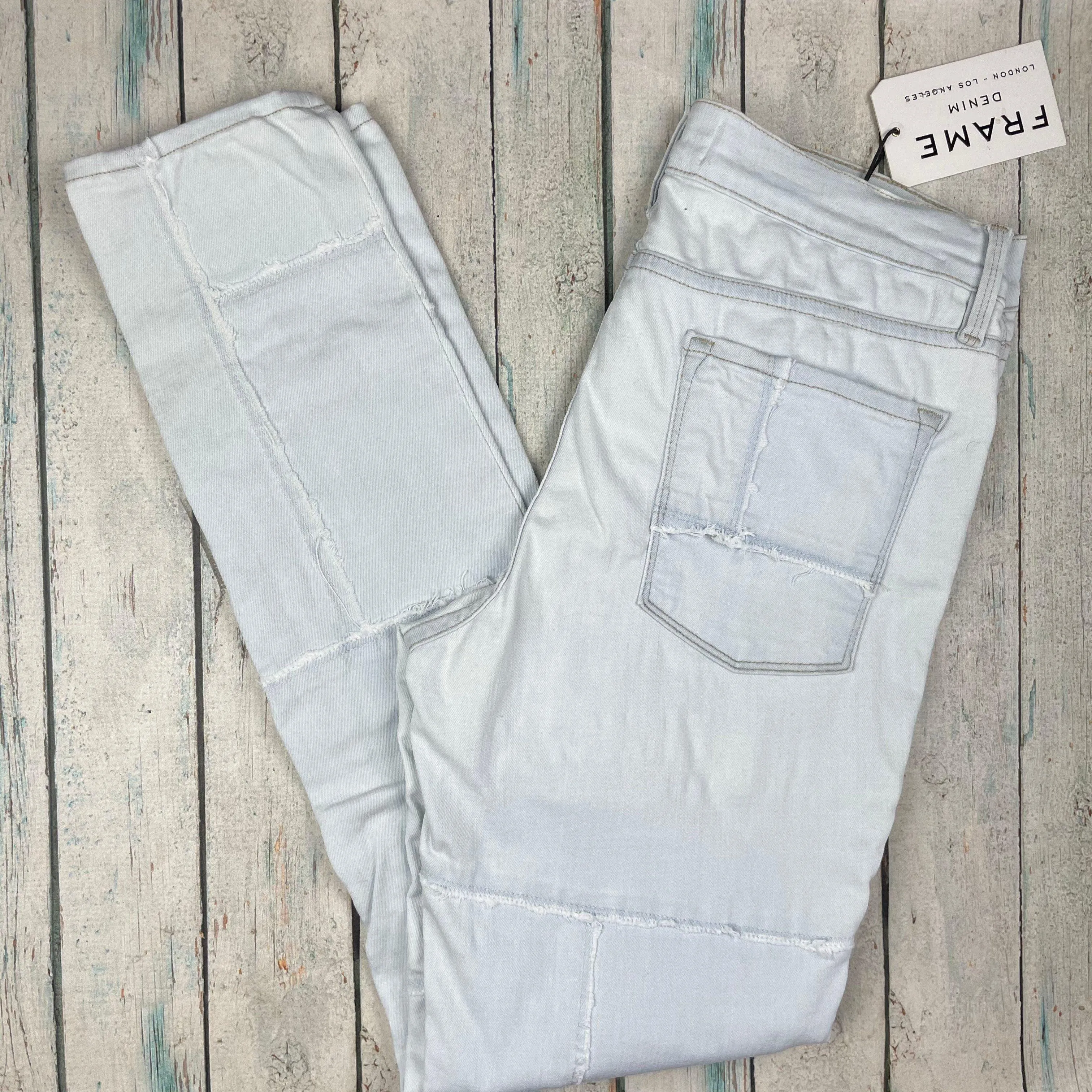 NWT- Frame Denim 'Le Skinny de Jeanne' Patched Jeans -Size 30