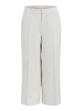 Oui Wide Leg Trousers Stone Melange