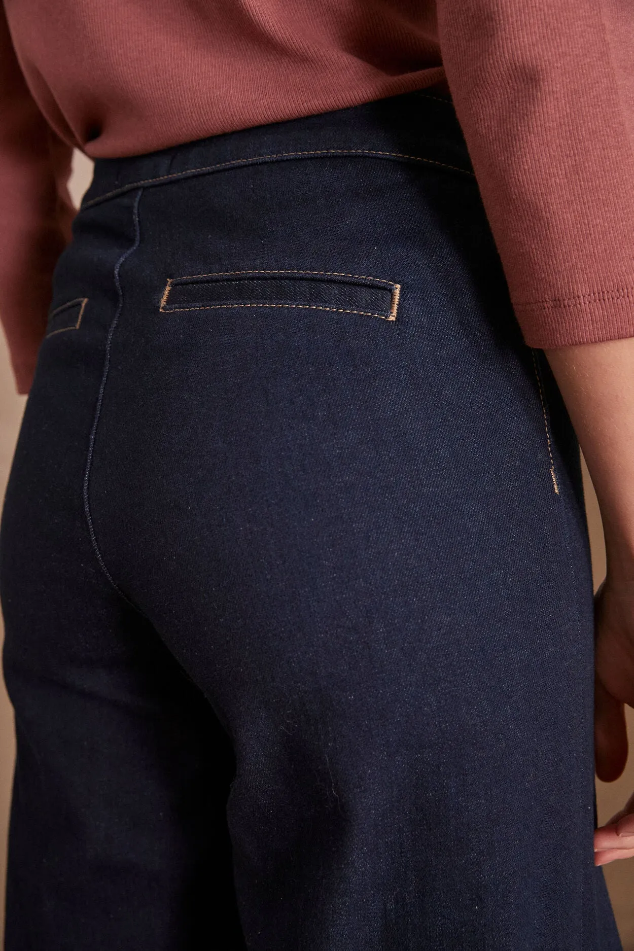 OXAN INK BLUE WIDE-LEG JEANS