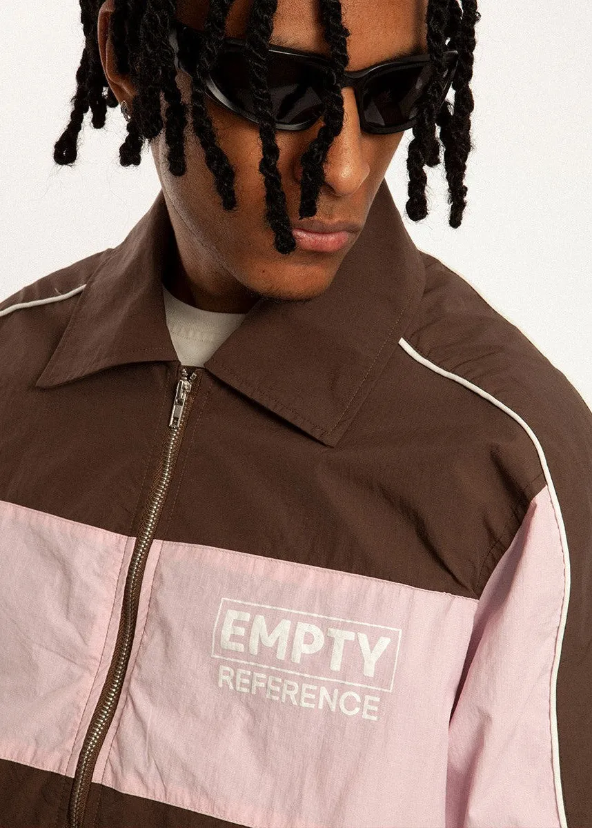 Patchwork Sports Jacket - Brown/Pink