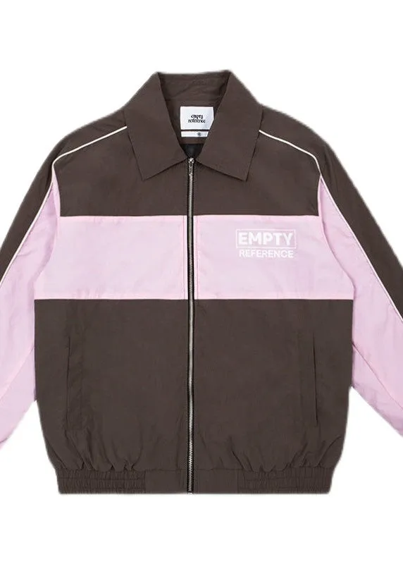 Patchwork Sports Jacket - Brown/Pink