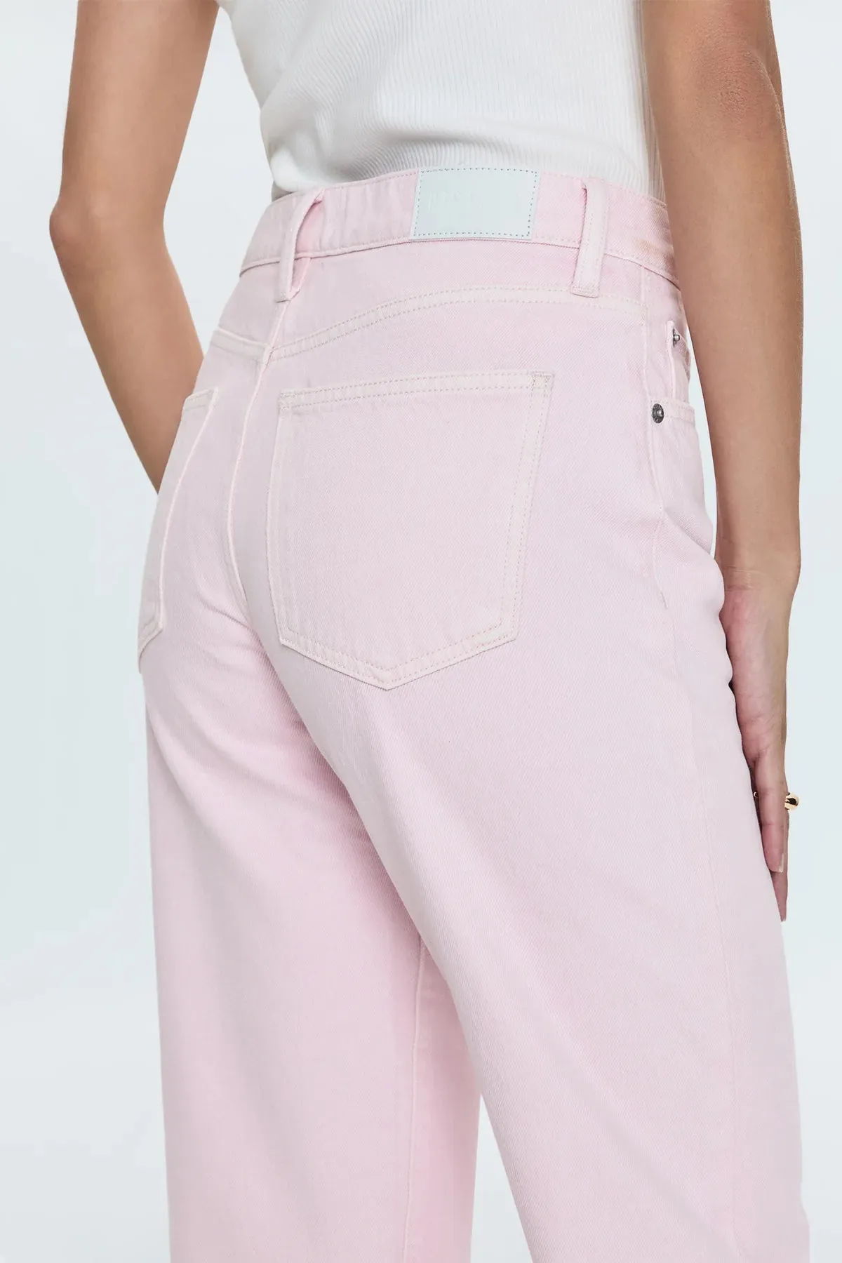 Pistola Lexi Mid Rise Bowed Straight in Blush