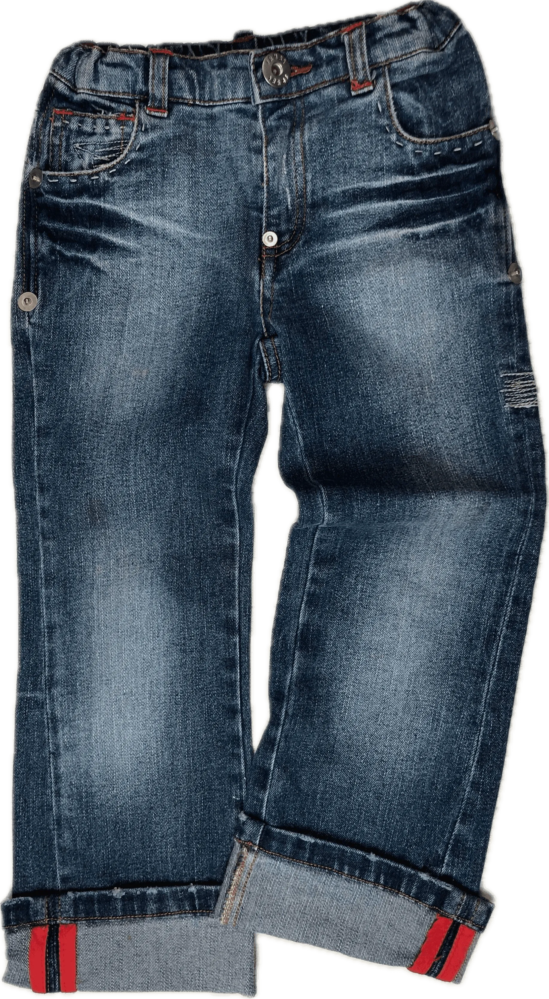 Rock your Baby Tattoo Print Distressed Denim Jeans- Size 4Y