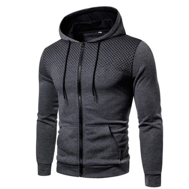 Sweatshirt Trendy Sporty Zipper Cardigan Hooded Tops Outerwear