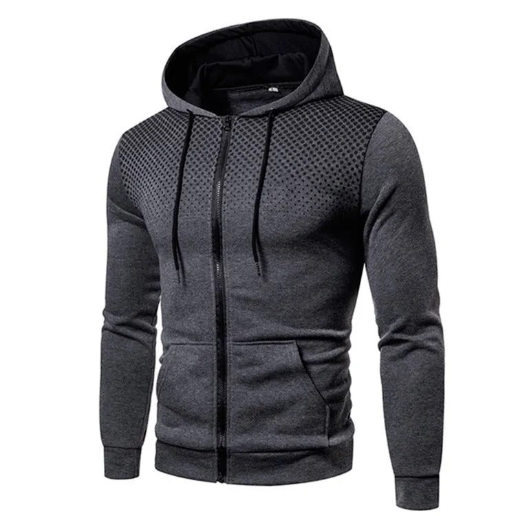 Sweatshirt Trendy Sporty Zipper Cardigan Hooded Tops Outerwear