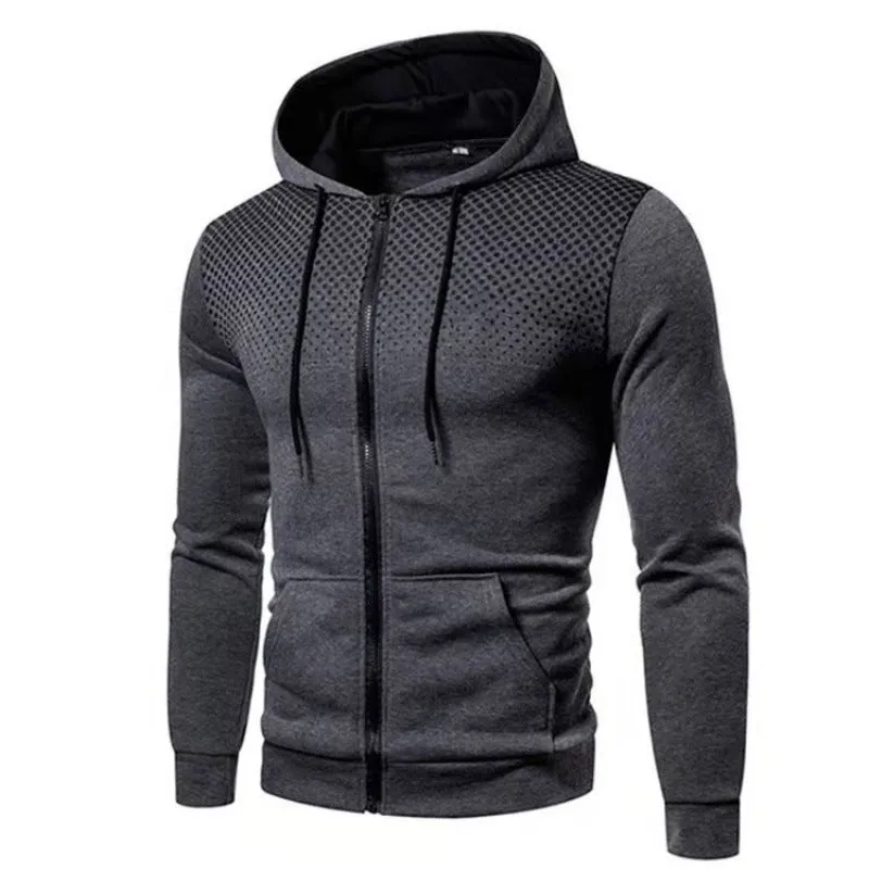 Sweatshirt Trendy Sporty Zipper Cardigan Hooded Tops Outerwear