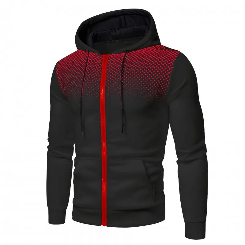 Sweatshirt Trendy Sporty Zipper Cardigan Hooded Tops Outerwear