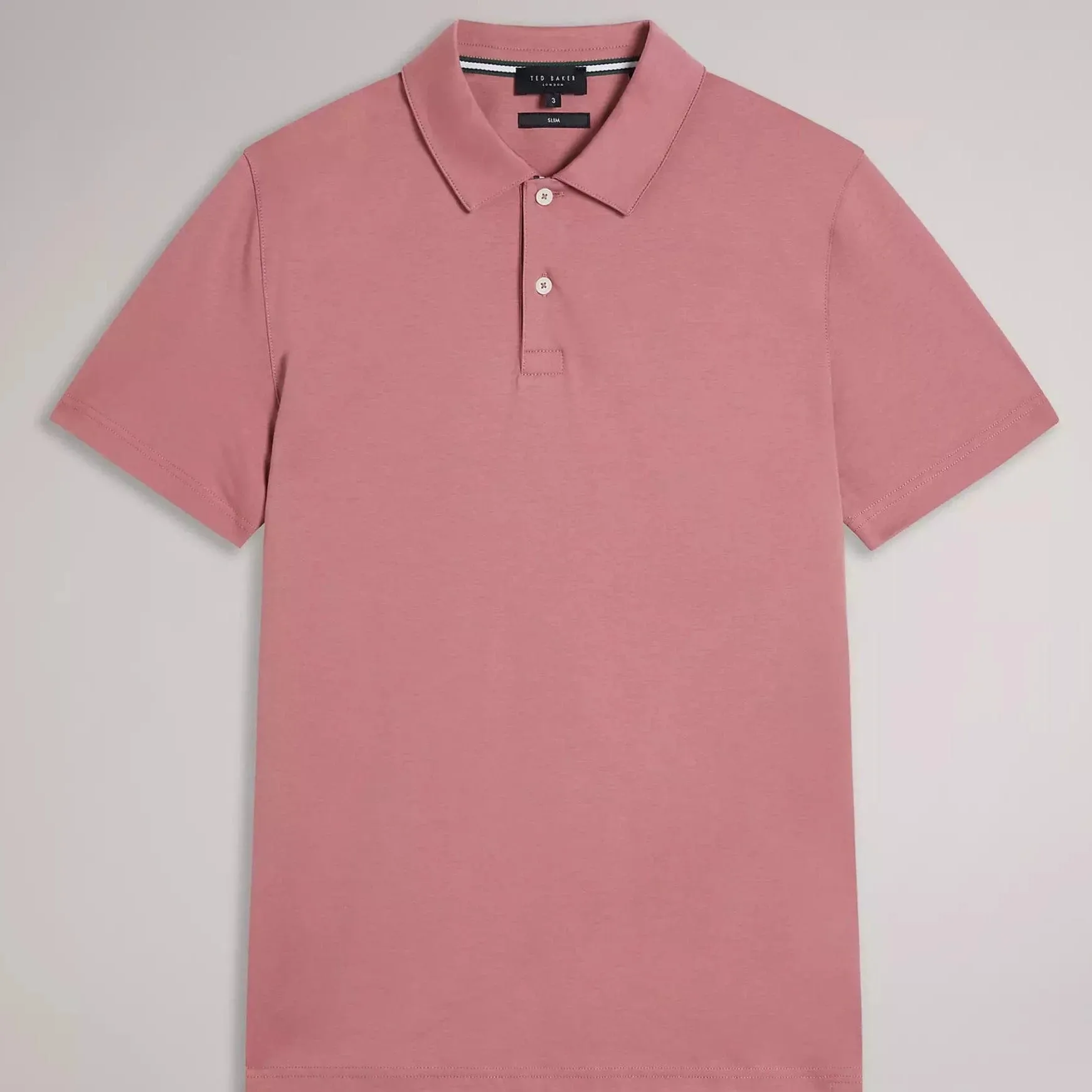 Ted Baker Zeiter Plain Polo Shirt Pink