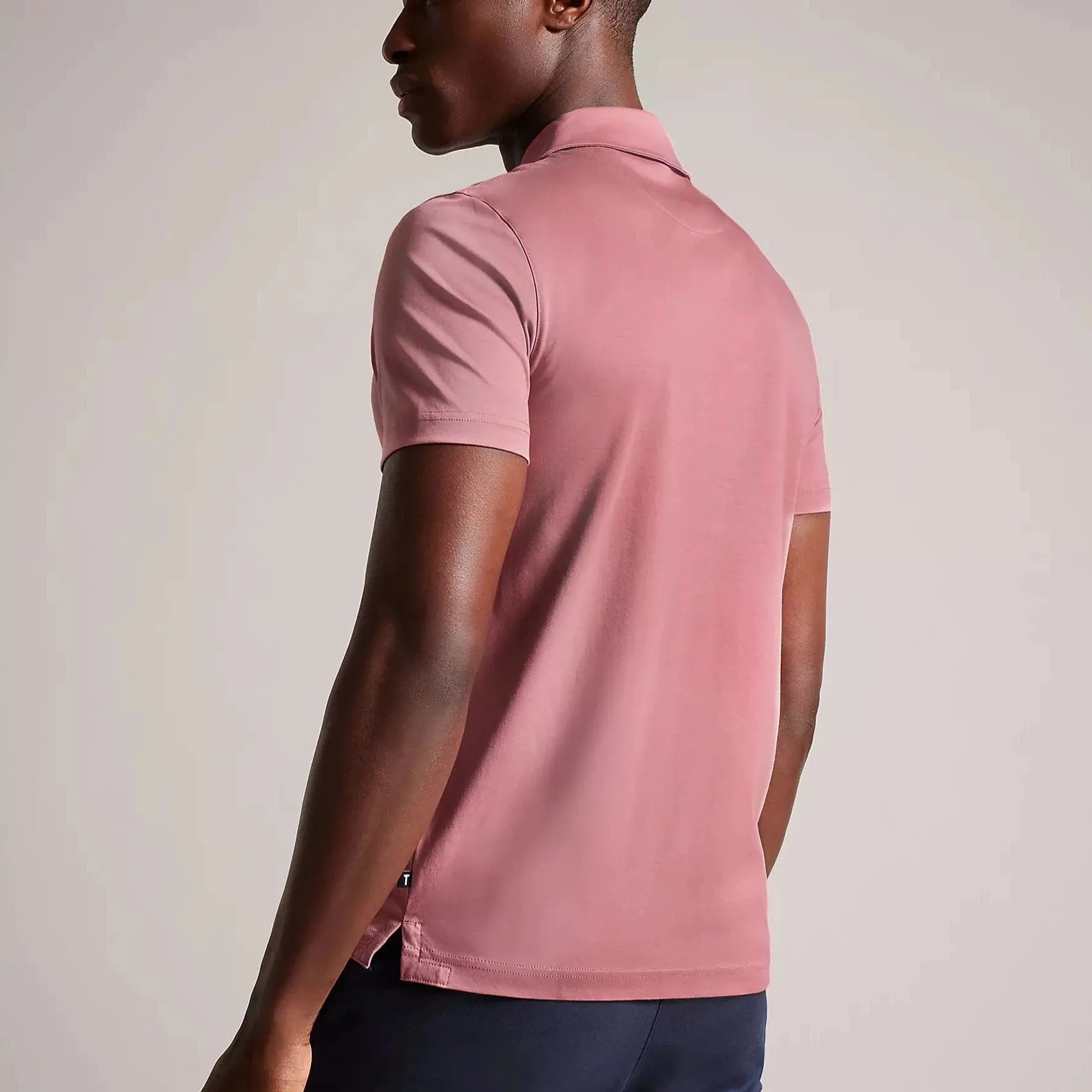 Ted Baker Zeiter Plain Polo Shirt Pink
