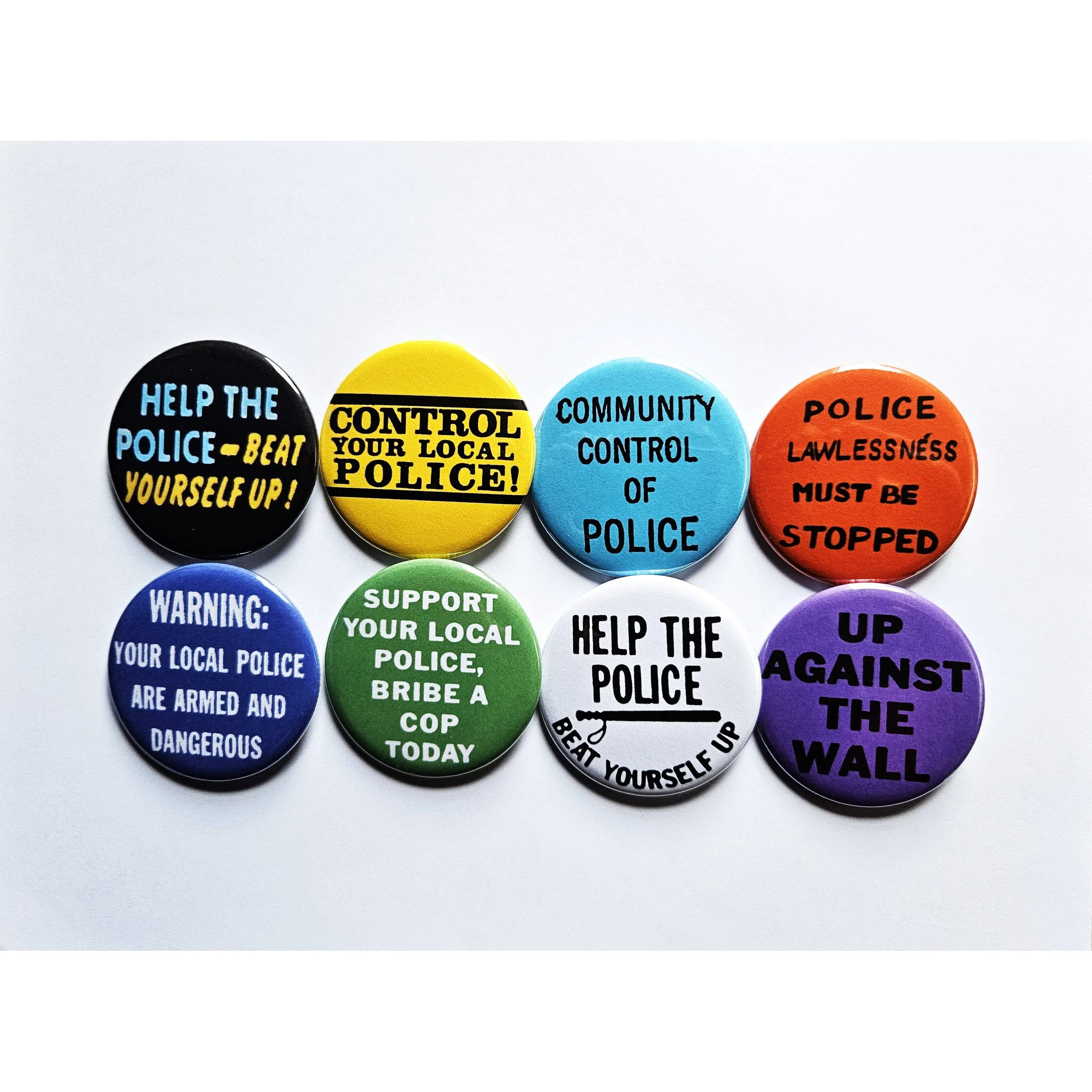Vintage Reproduction Police Lawlessness Must Be Stopped Political Small Pinback Button | 1.25" Diameter