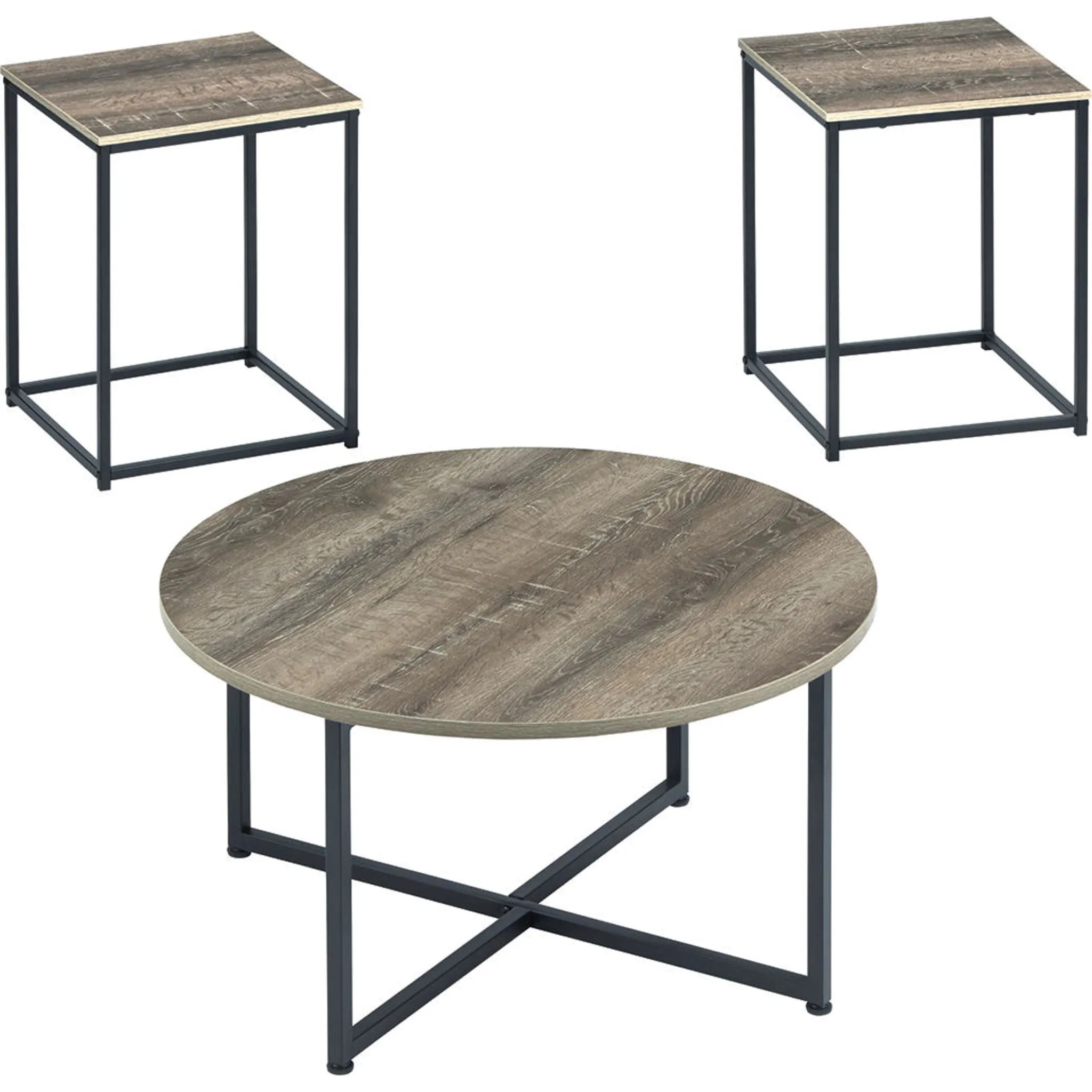 Wadeworth 3 Pack Tables - Two-tone